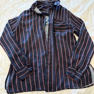 Classic Navy Striped Women’s Shirt